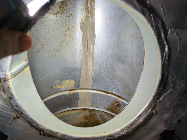 立ち上がりダクト清掃後 立ち上がりダクト清掃後